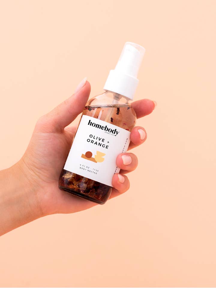 Olive + Orange • body oil for wholesale by Homebody Candle Co.