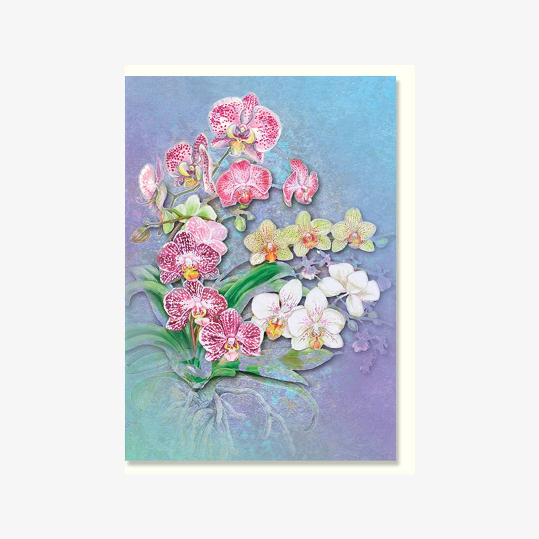 Artige BV - Wholesale Everyday Greeting Card - Vivien sparkling orchids card with envelope0