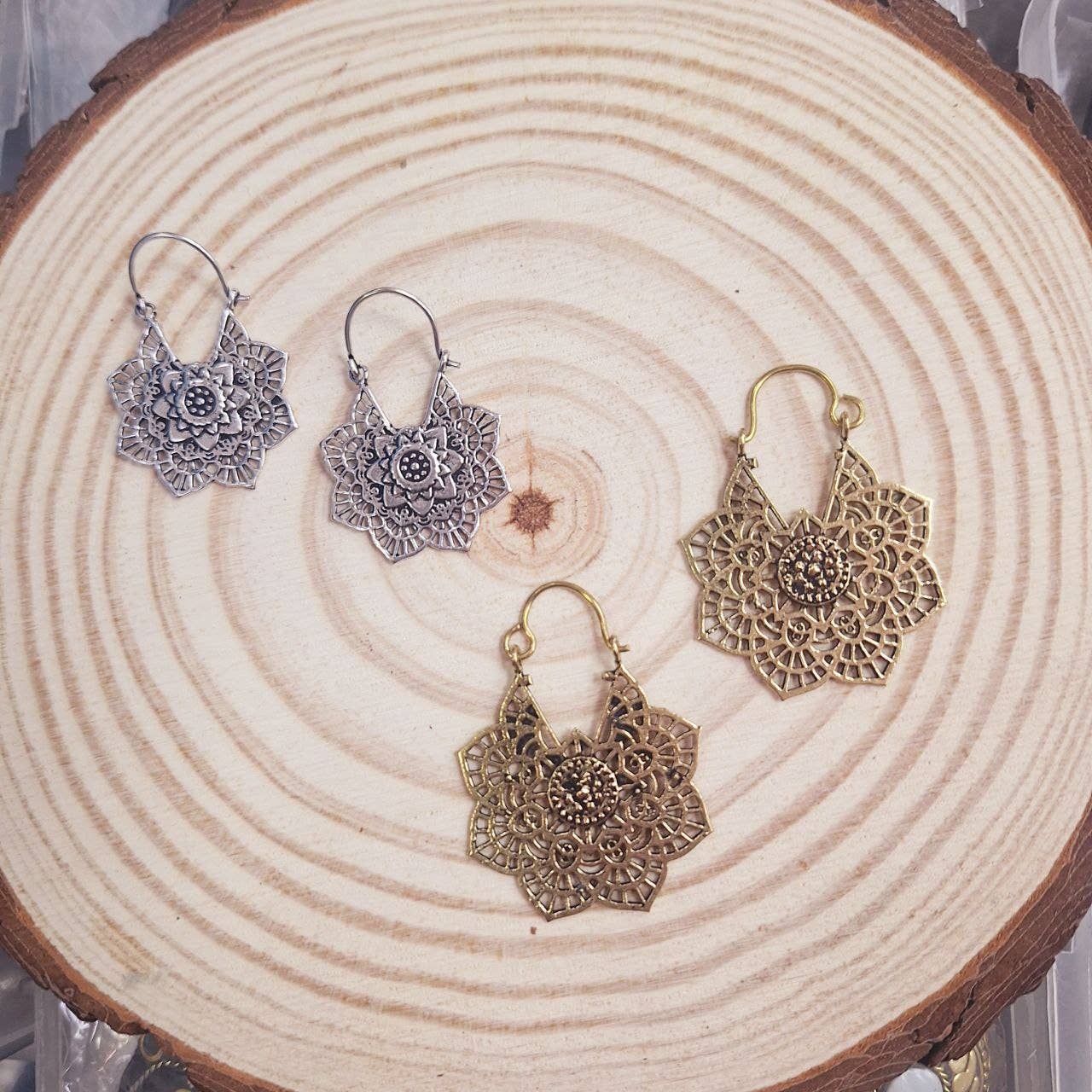 Hecho a mano - Wholesale Dangle Earrings - Gold and silver earrings7