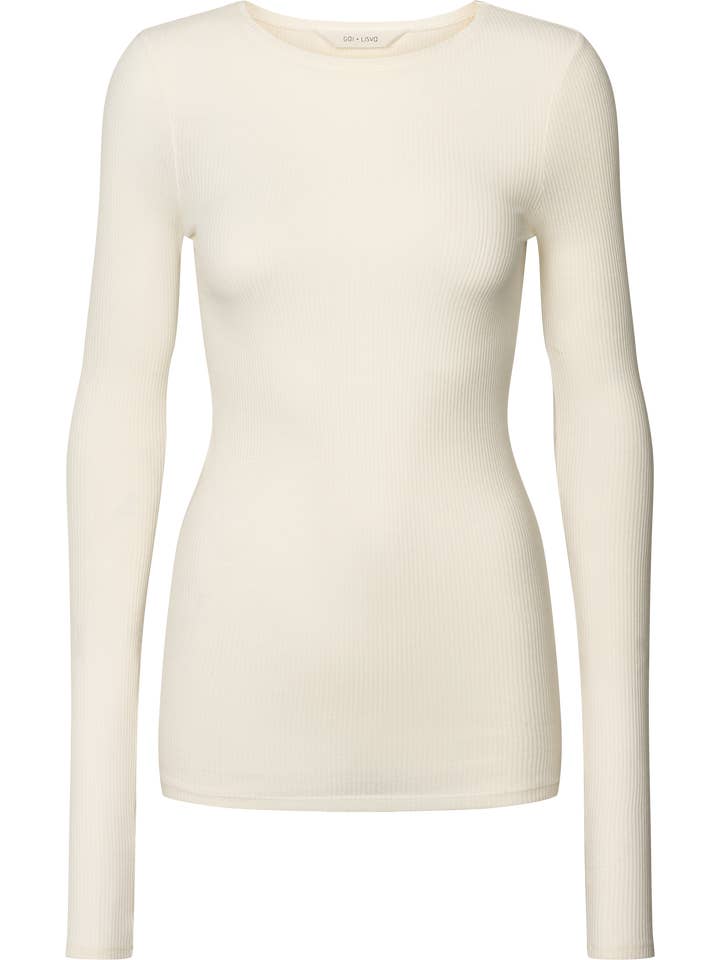 gai-lisva - Wholesale T-Shirt - Women's - Lise L/S Cotton Top 3x2x Rib GOTS 243975 - Off White5
