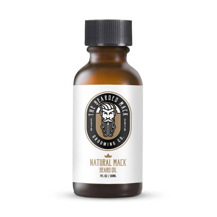 Natural Mack Beard Oil - Unscented for wholesale by The Bearded Mack Grooming Co
