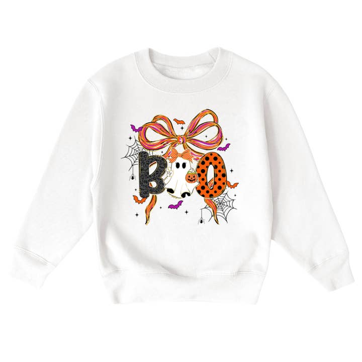 Felpa di Halloween per giovani Boo per la vendita all'ingrosso da parte di Mama and Littles Apparel