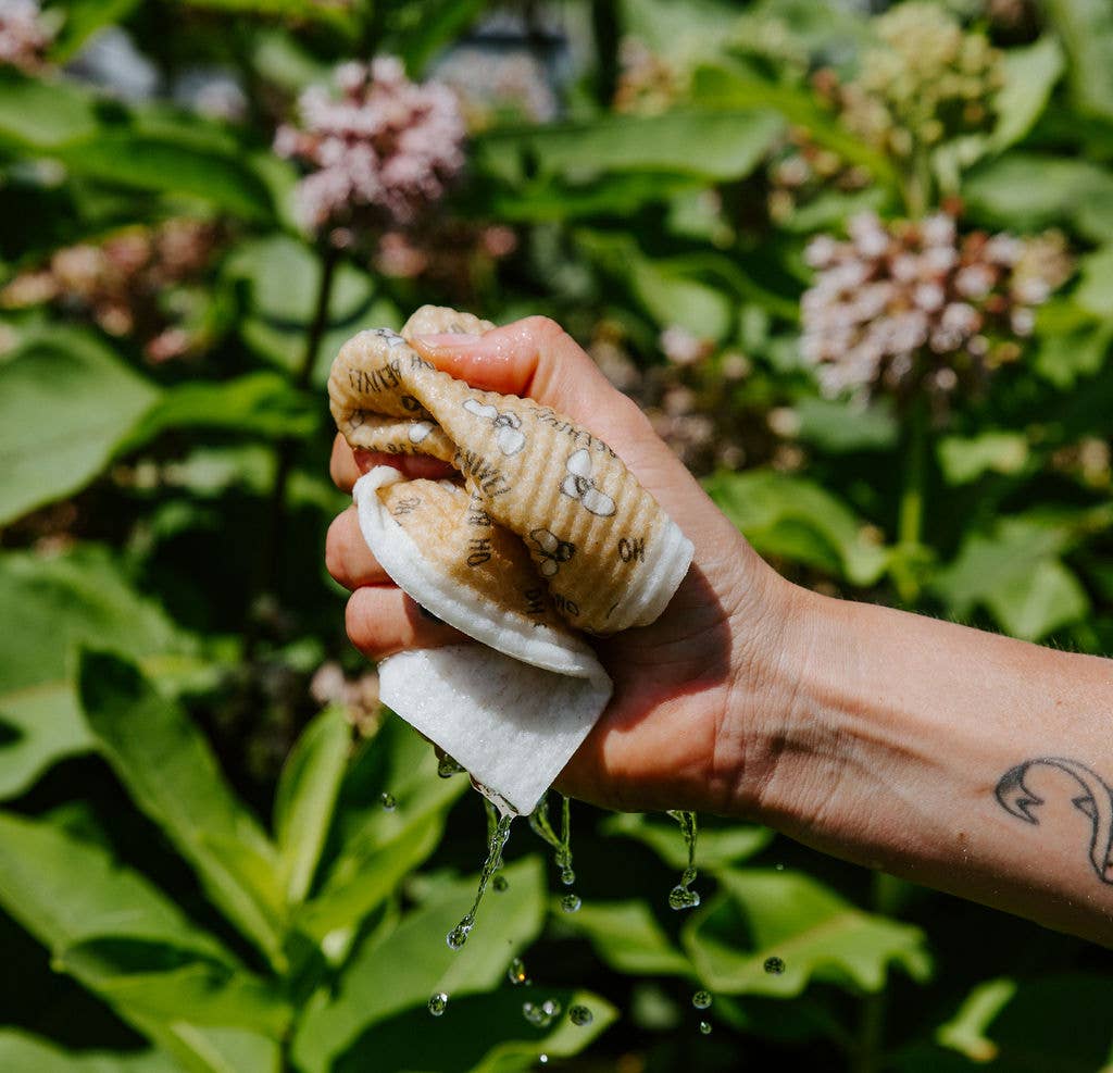 Oh Beehive: Eco Goods Co. - Wholesale Dishcloth - Buzzy Bee Swedish Dishcloth3