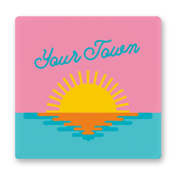 Imán de metal urbano personalizado, con vista reflejante al sol para venta al por mayor de Rock Scissor Paper