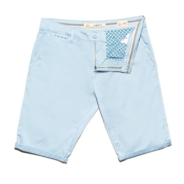 Regalia Chino Shorts - Light Blue for wholesale by EIGHT X