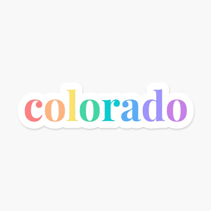 Colorado US State 3.3 x 1 in - Everyday Sticker for wholesale by Footnotes