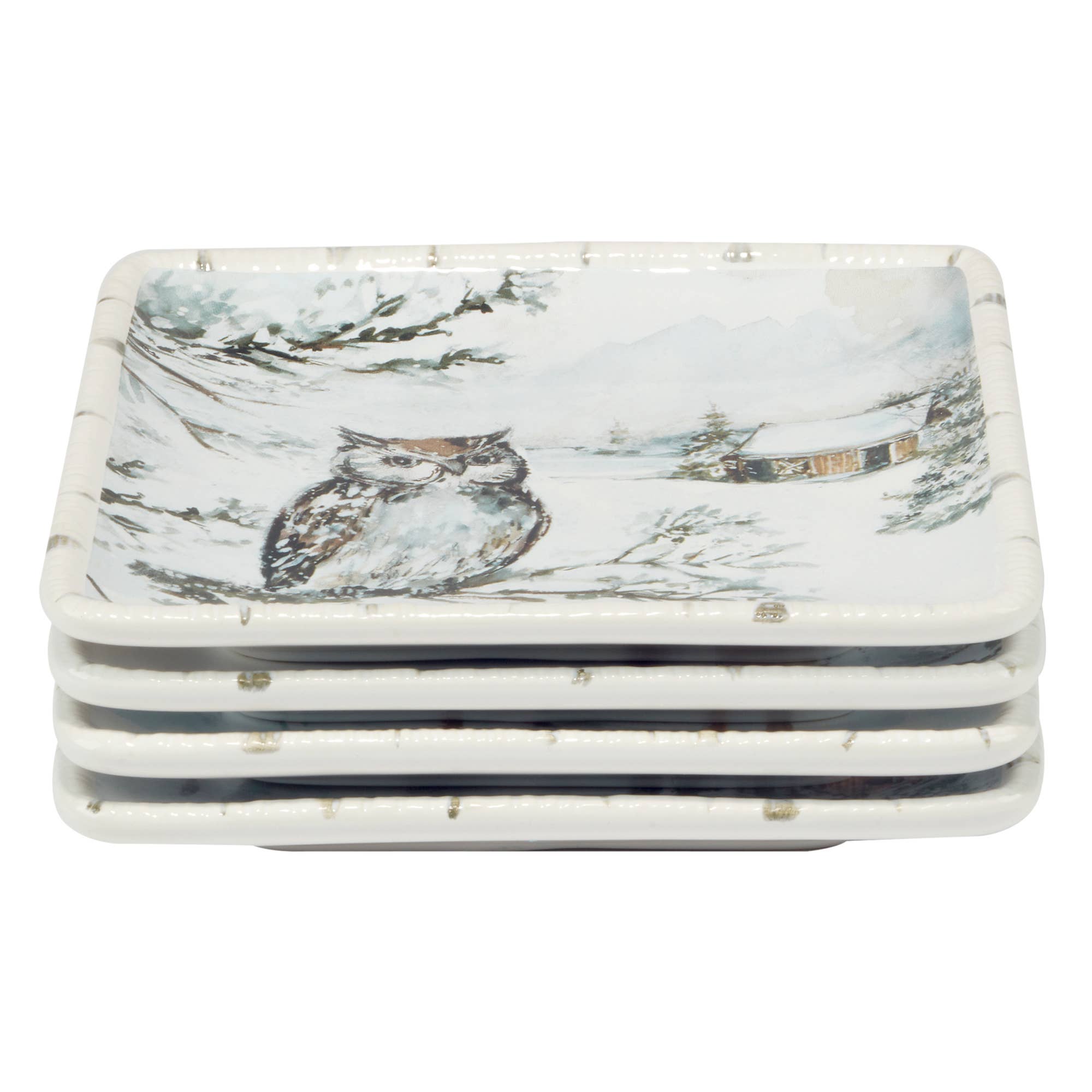 Certified International - Wholesale Dinner plate - Winter's Frost Christmas Canape Plate 6in asst.8