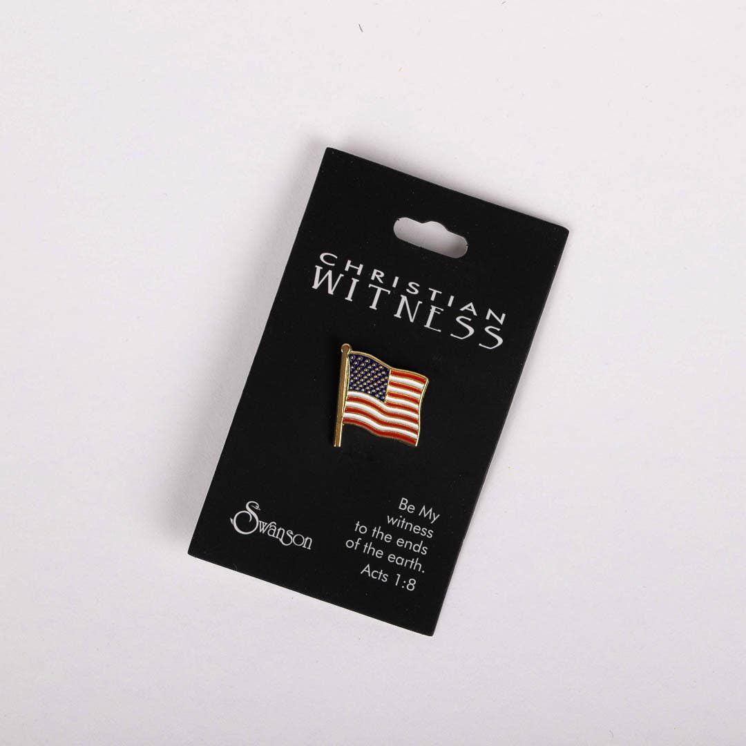 Swanson Christian Products - Wholesale Lapel Pin/Button - Lapel Pin American Flag - Pack of 63