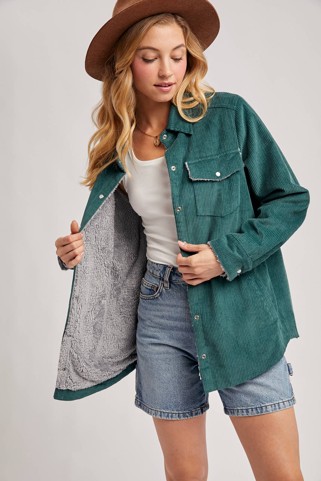 Bluivy - Wholesale Jacket - Women's - CORDUROY SHERPA-LINED JACKET10
