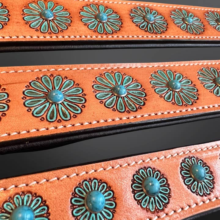 Westrian International - Wholesale Pet Collar - Dog - Western Dog Collar - Beaded Blue Flower4