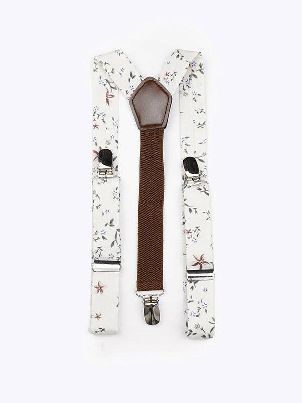 Alças de Criança Liberty Branco n.º 8 em Algodão «Charles» por atacado de Unipap's