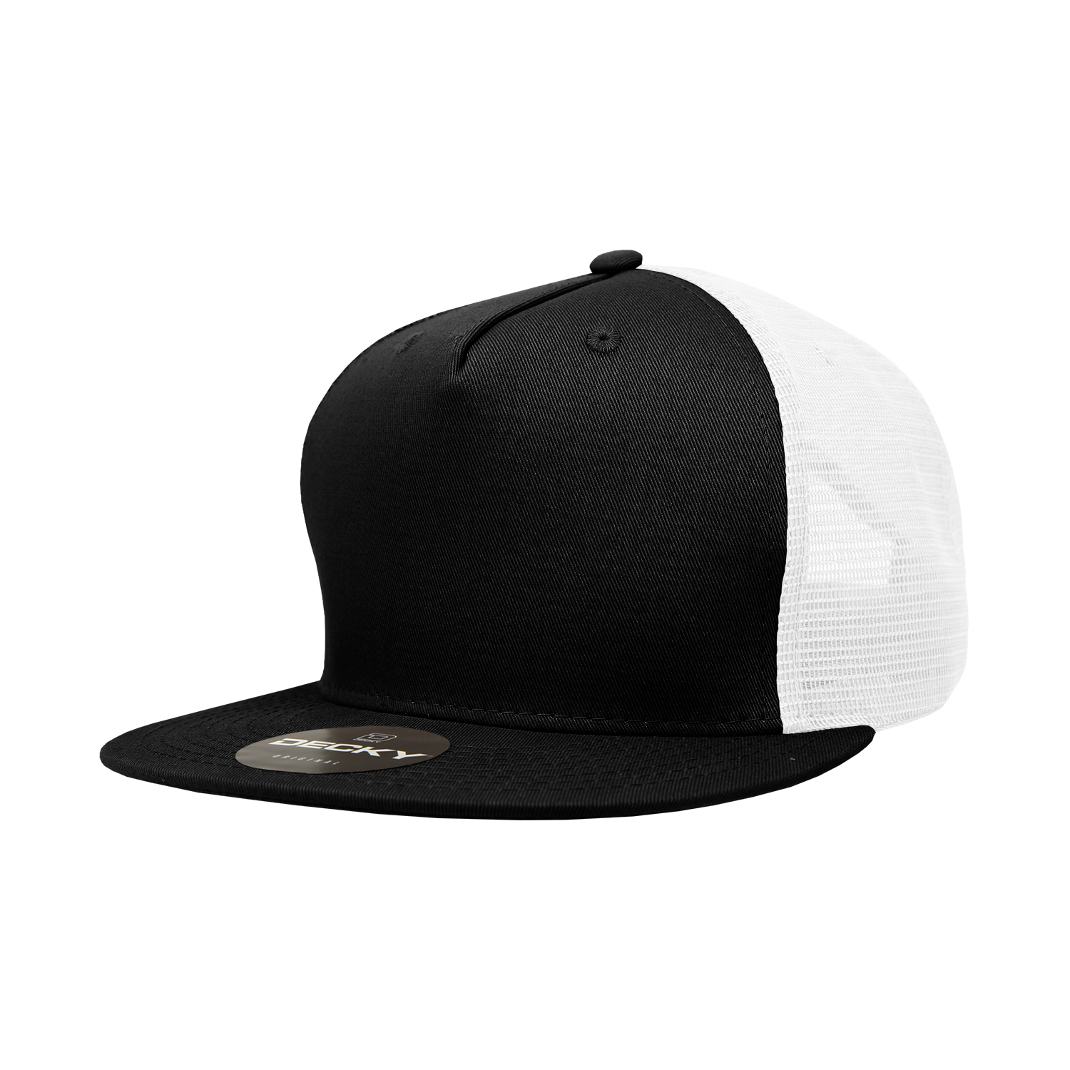 The Park Wholesale - Wholesale Truckerpet - Uniseks - Decky 1040 - Blanco Trucker Snapback-hoeden met 5 panelen - 104022