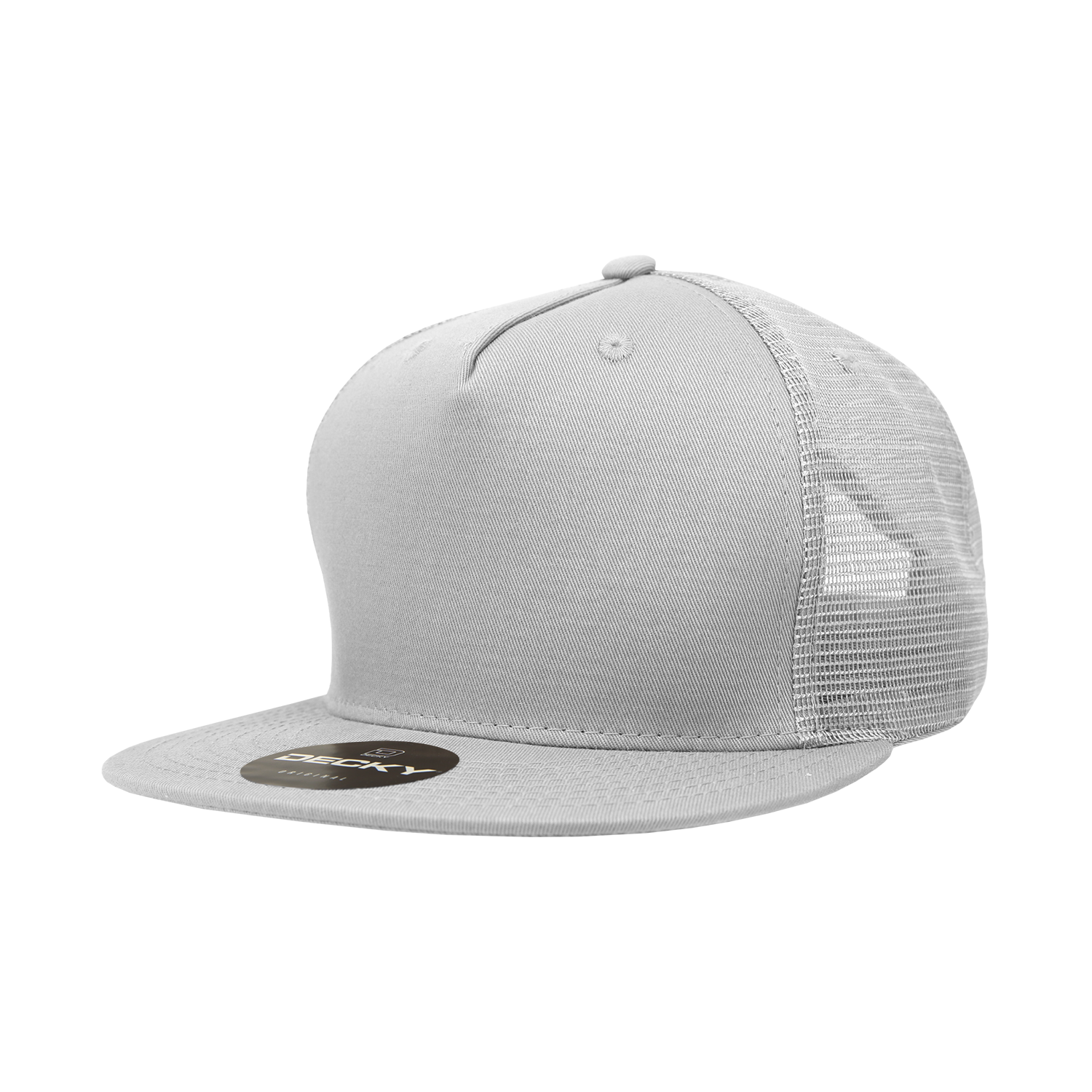 The Park Wholesale - Wholesale Truckerpet - Uniseks - Decky 1040 - Blanco Trucker Snapback-hoeden met 5 panelen - 10405