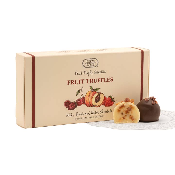 Fruit Assortiment Truffel Cadeaubox 4 Stuks voor wholesale door Euphoria Chocolate Company
