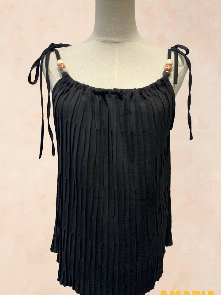 AMARIA - Wholesale Blouse – Women’s - Pleated top with thin straps - Viscose - 02148