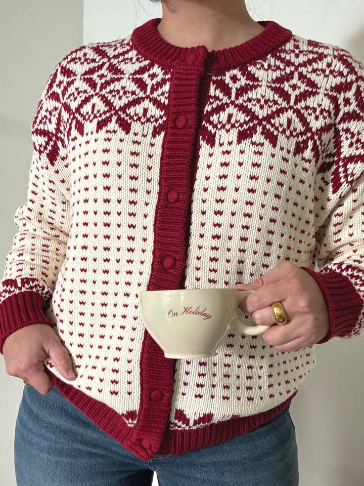 Cardigã Maeve Oversized - Vermelho por atacado de Callahan Knitwear