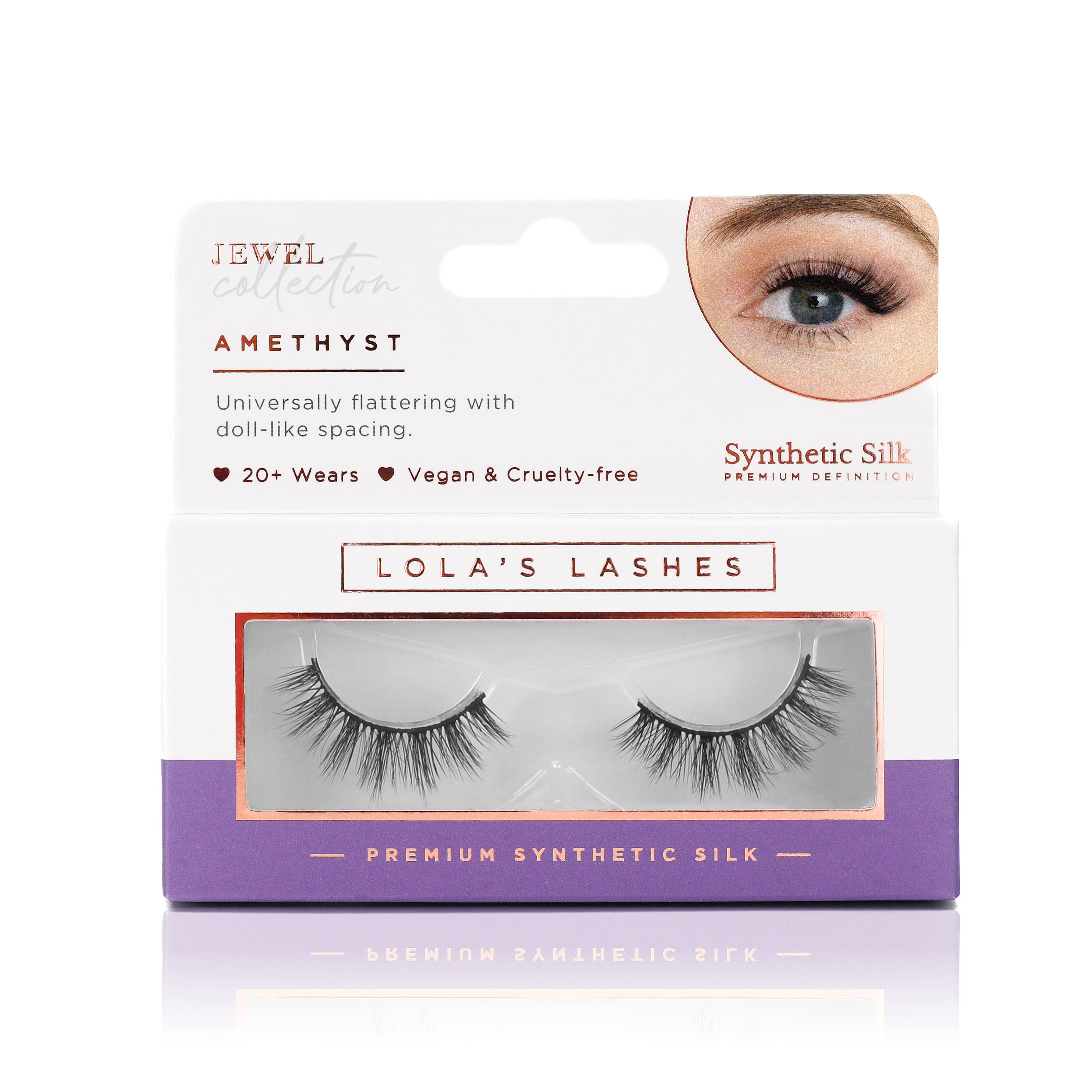 Lola's Lashes - Wholesale False/Fake Eyelashes - Amethyst Strip Lashes