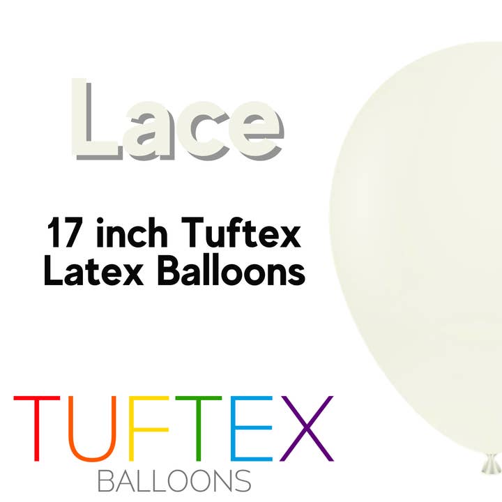 Latex tuftexballonnen van 17 cm met kant voor wholesale door Boxwood Rose