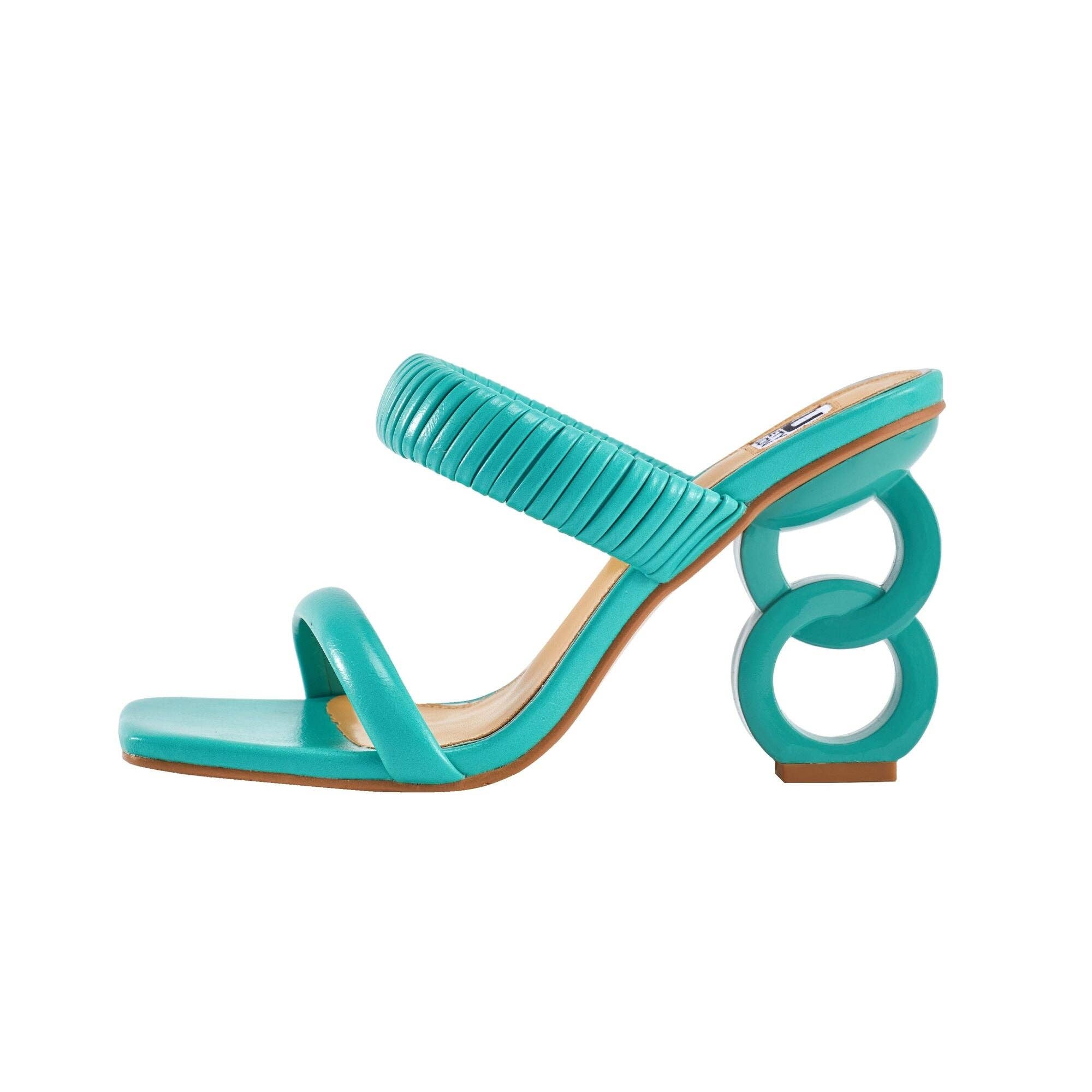 LADY COUTURE – Engroshandel Højhælede sko - Dame – Ninety Union RADDLE metalhæl plisseret tobåndsglide37