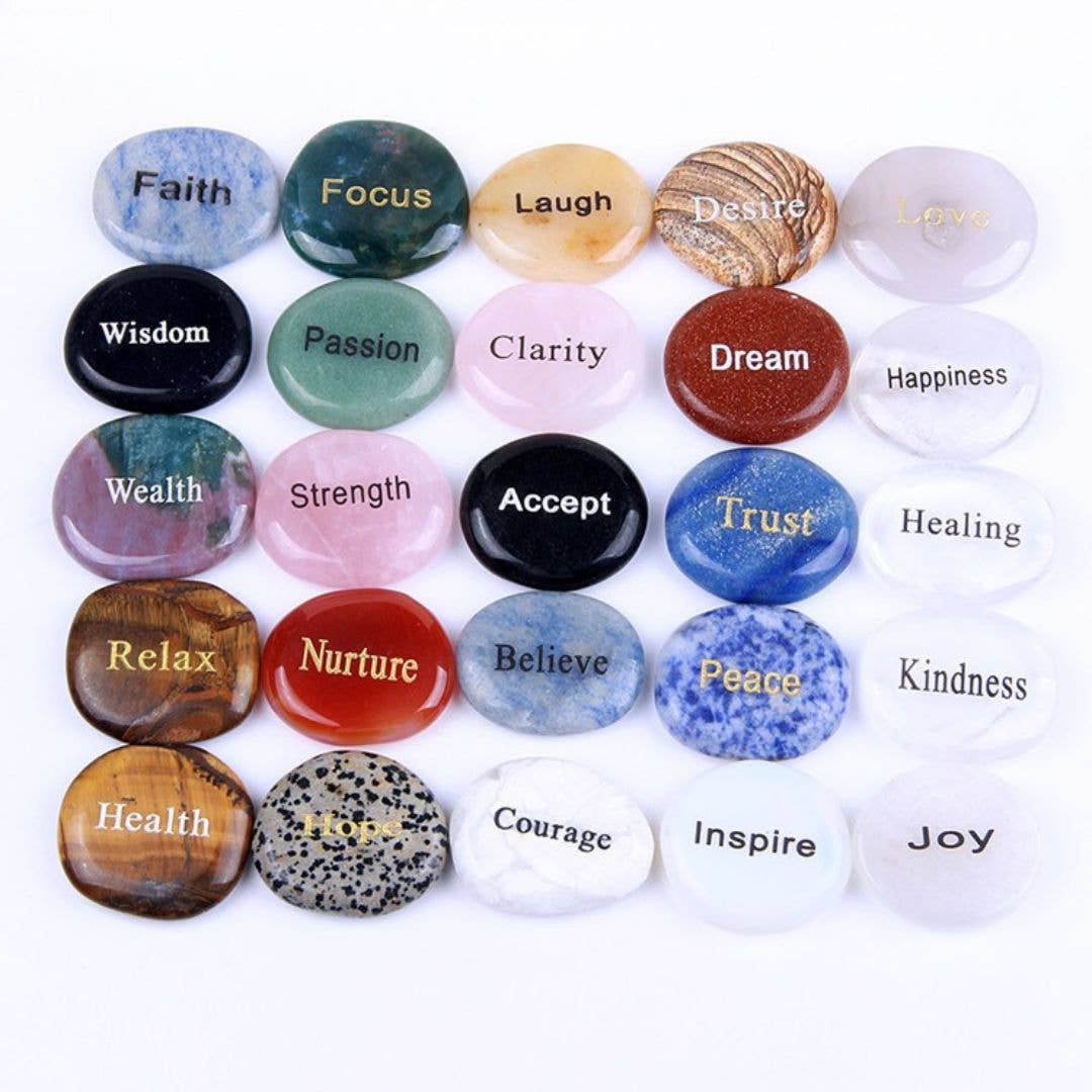 Gypsy Soul - Wholesale Spiritual Stone/Crystal - Inspirational Wish Stones-Gemstones Assortment 25 Pcs1