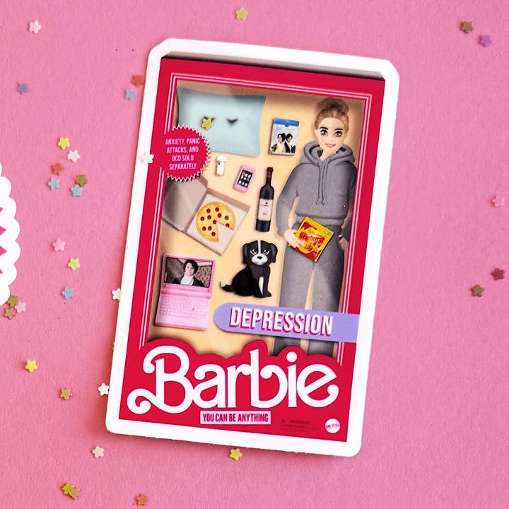 Shop Trimmings - Wholesale Sticker - Barbie Movie Depression Barbie Doll Sticker