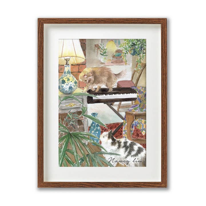 Walking On Piano | Fine Art Giclée prin for wholesale by NananStudio