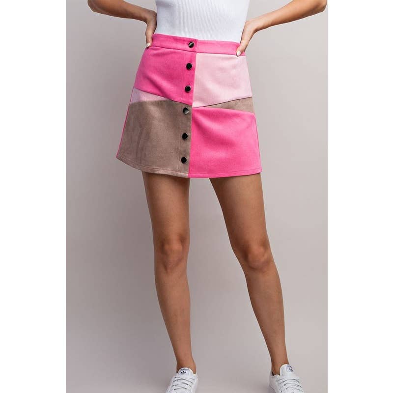 STYLE USA - Wholesale Skirt - Women's - Color block mini skirt9