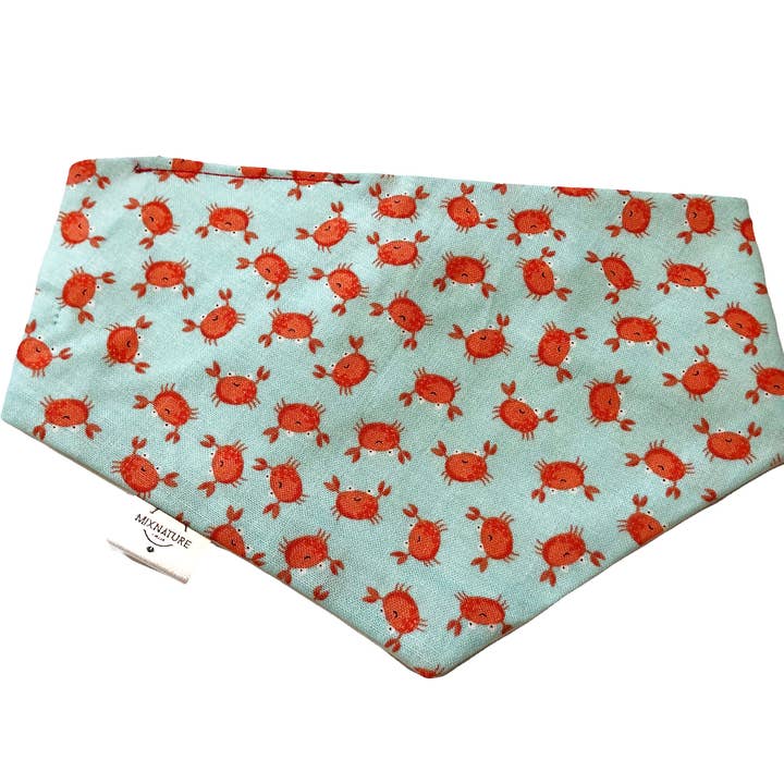 Small crab dog bandana for wholesale by Mixnature Collars