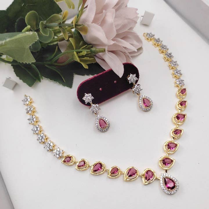 Vinni’s Ruby Blossom Set for wholesale by Vinnis Jewelry