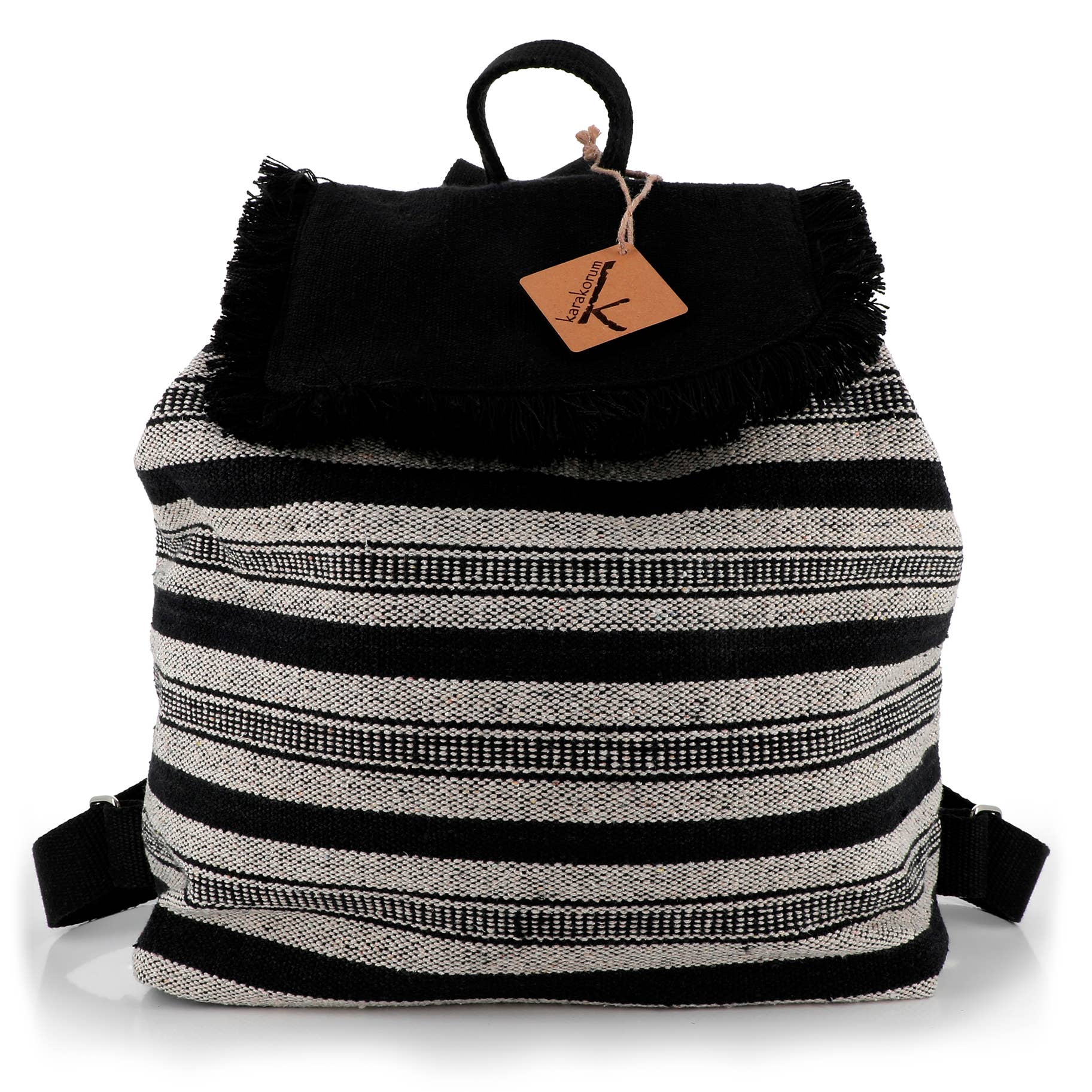 Sable Sac à dos Dagmar en coton à rayures en vente sur Faire