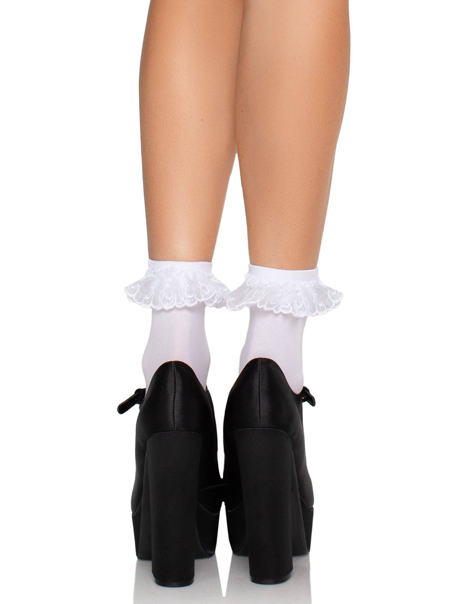Leg Avenue - Wholesale Socks - Women's - Diem Lace Ruffle Anklet Socks3