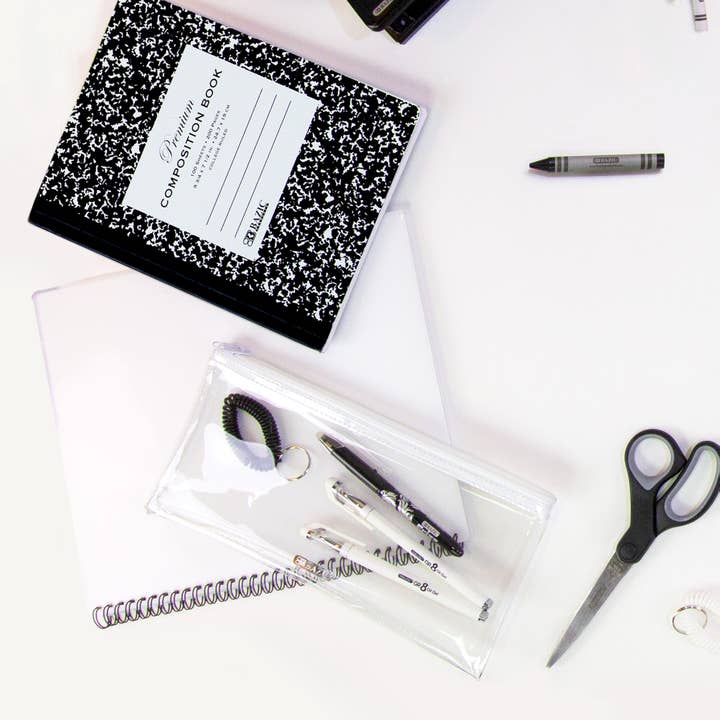 BAZIC Products - Wholesale Pencil Case/Pouch - Pencil Pouch Clear 11" x 5"5