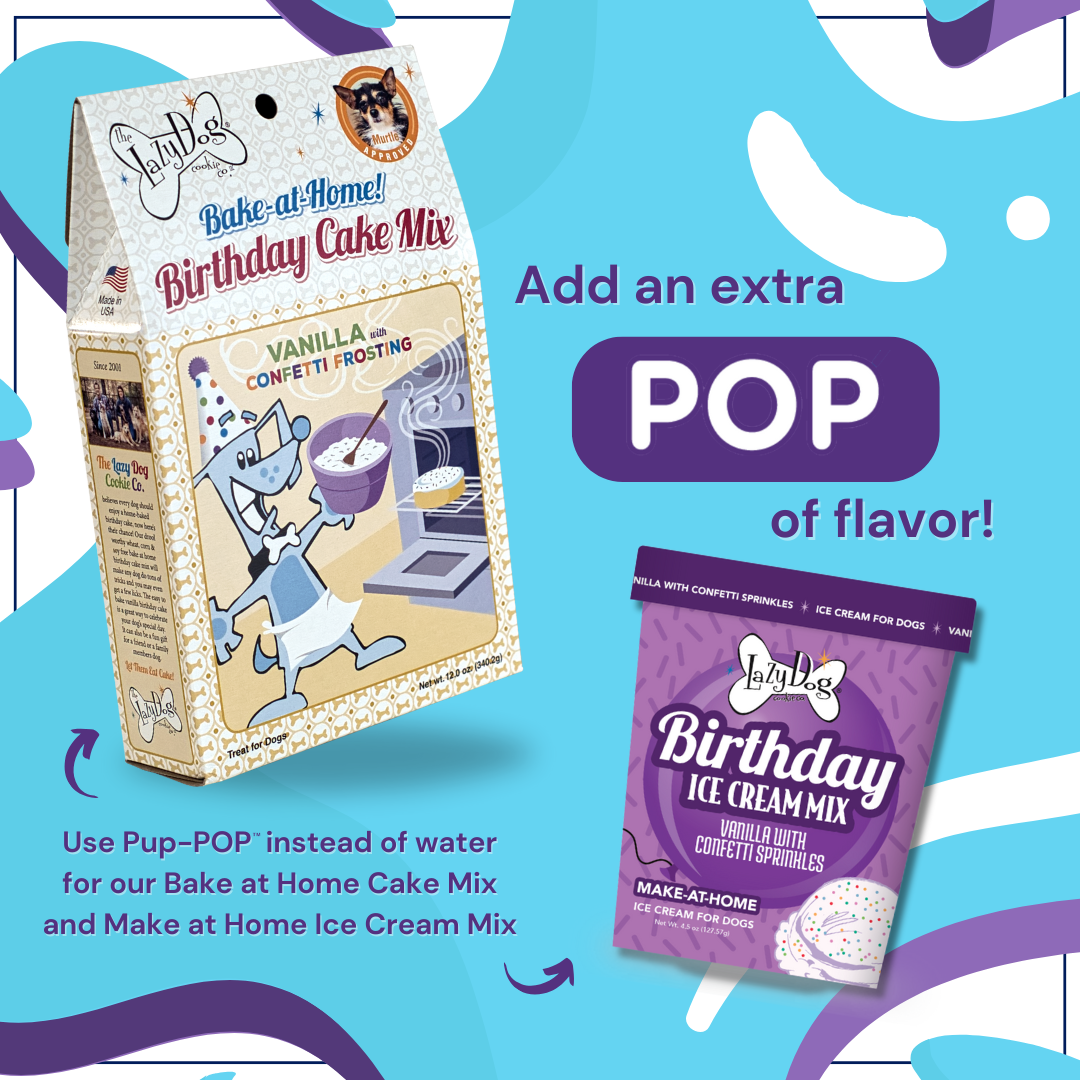 The Lazy Dog Cookie Co., Inc. - Wholesale Pet Treats - Dog - Pup-POP® Birthday Water Vanilla Cake Flavor2