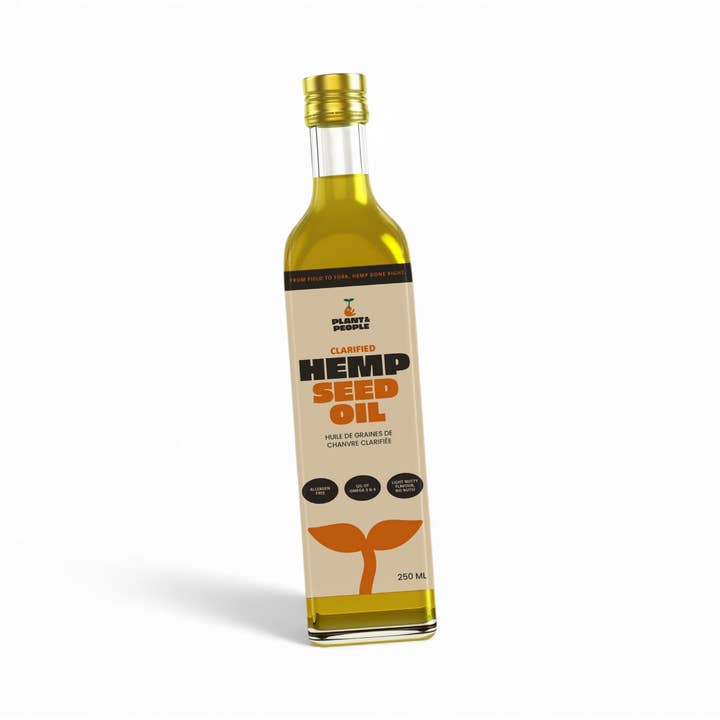 Huile de graines de chanvre clarifiée pour la vente par Plant & People