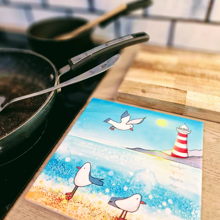 97-T - Seagull Lighthouse Trivet for wholesale by By Jo Crafts