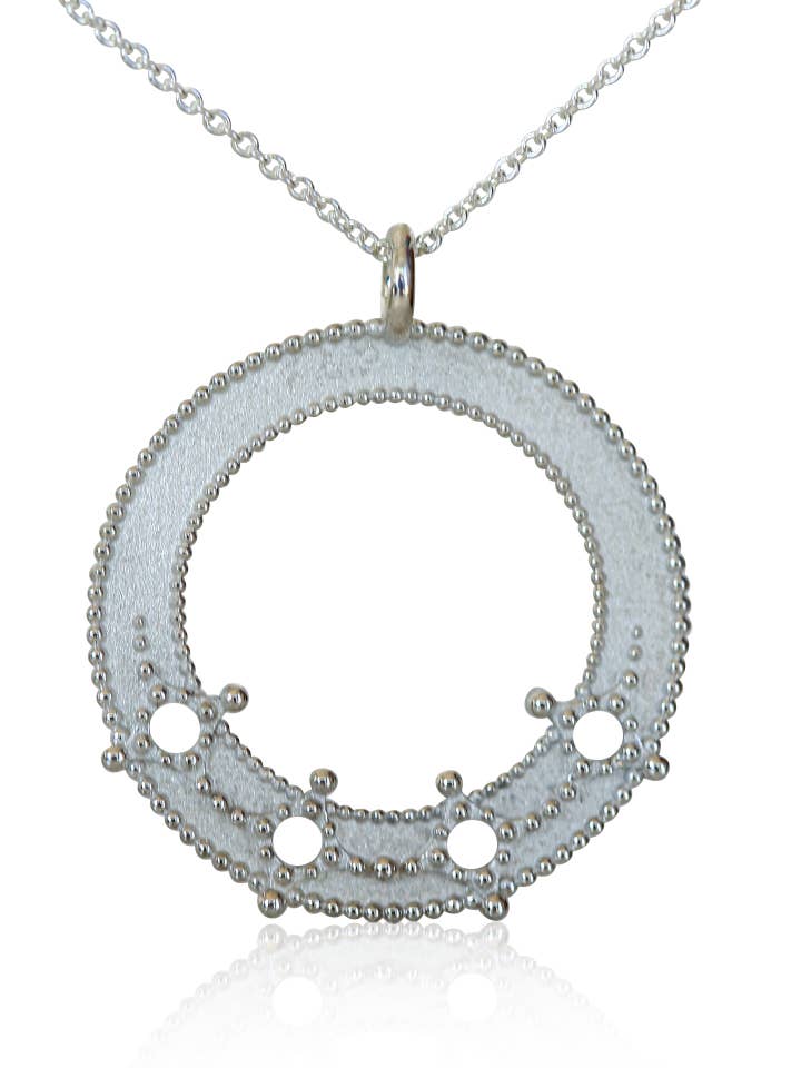 Collier à 4 médaillons Illuminate en argent sterling pour la vente par Erin Pelicano Jewelry