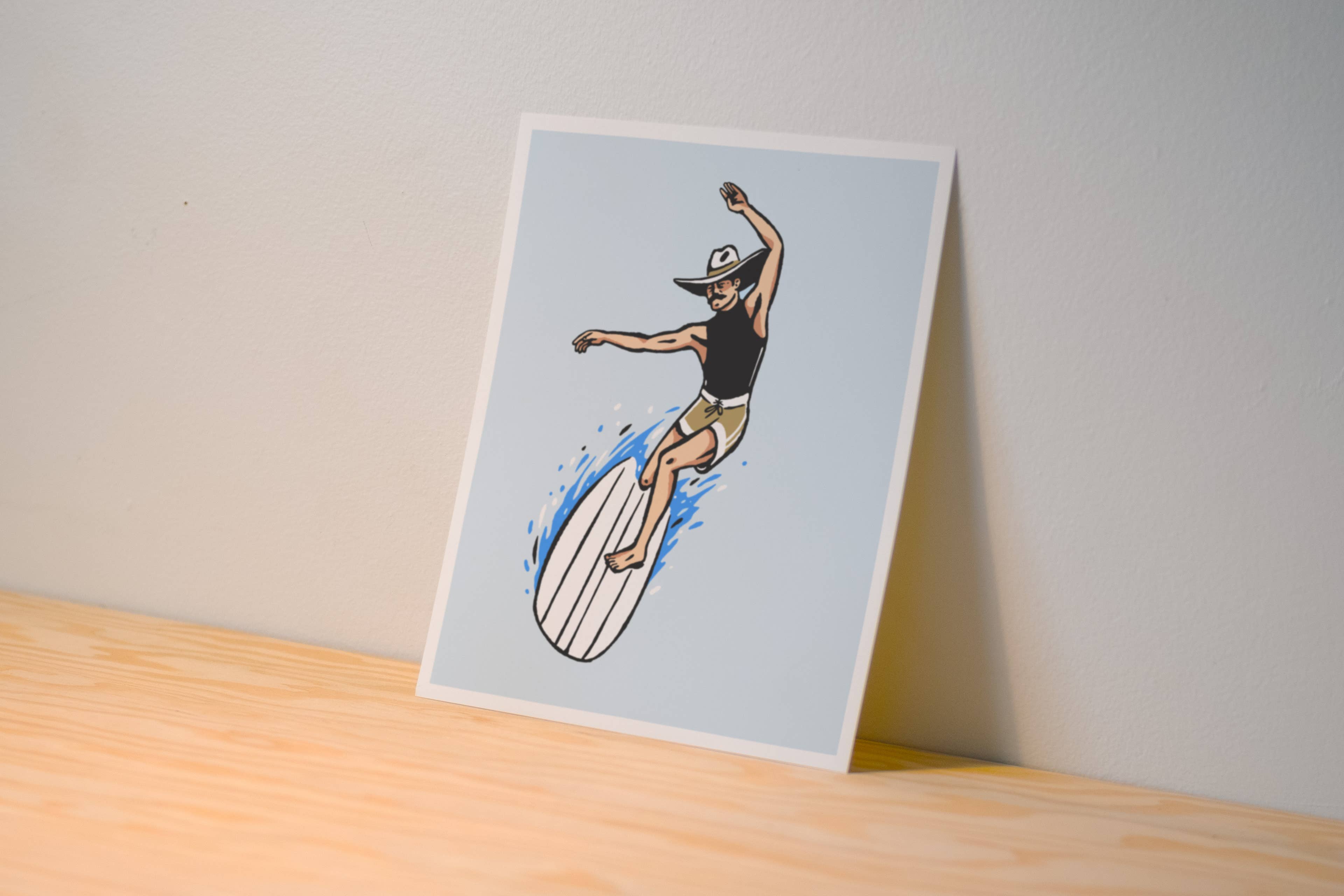 Kamin Tersieff – Engroshandel Kunsttryk – Cutback Cowboy Print - Illustrationsplakat2