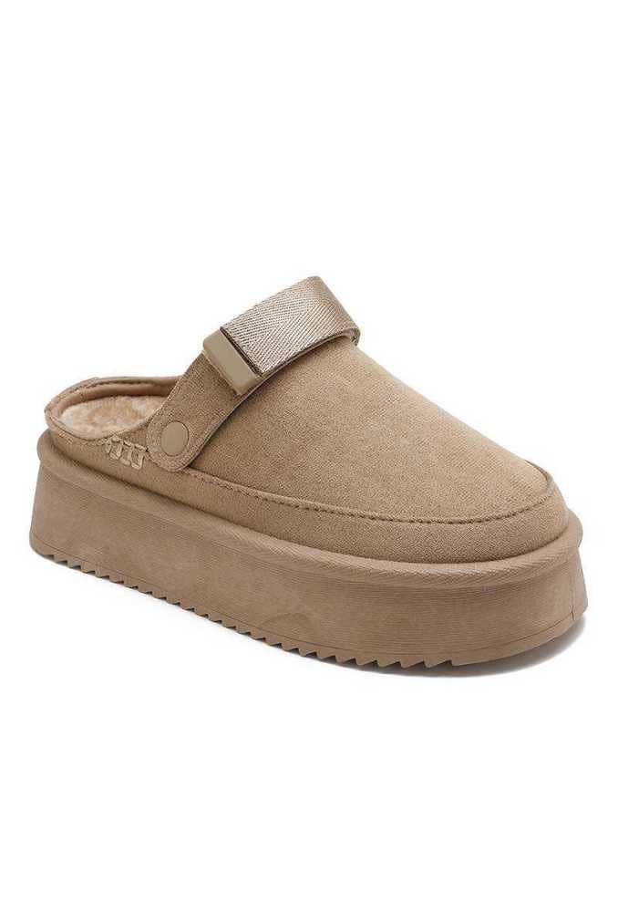 Joia Paris – wholesale Clogs – Women's – Fur-lined wedge clog with adjustable straps RU-1711