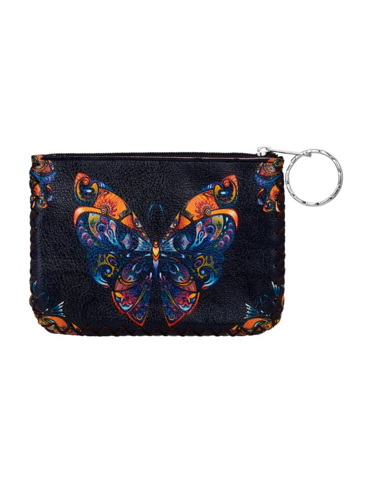 Butterfly Print Hand Stitch Coin Purse HB0665 - NO.63 for wholesale by Ole