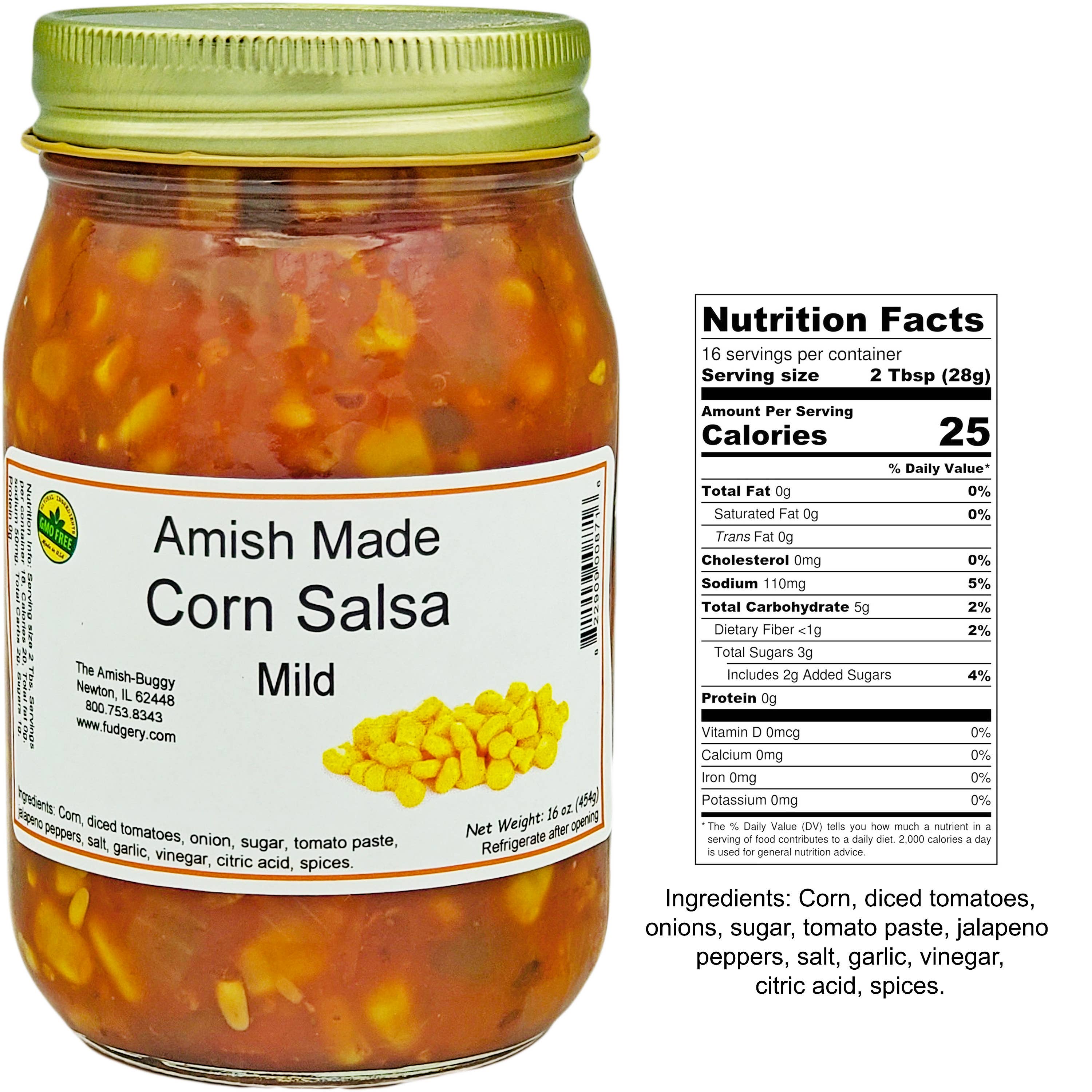 Arndt's Fudgery LLC - Wholesale Salsa - Amish Fresh Made Salsa 16 oz. Jar3