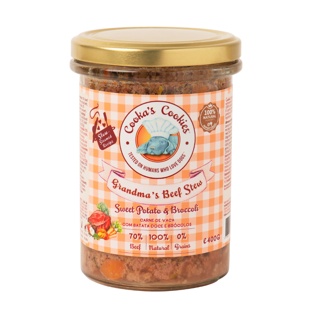 Belpharmed bv: Cooka's Cookies & Sensidog - Vendita all'ingrosso Cibo - Cani - Stufato di Manzo della Nonna - Pasto Completo per Cani0