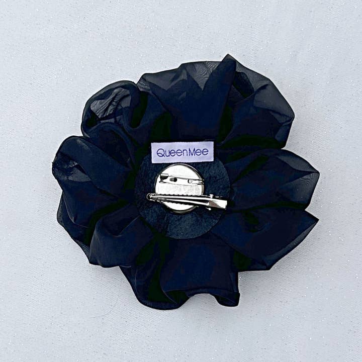 QueenMee Accessories - Wholesale Hair clip – Women’s - Black Corsage Rose Hair Clip Flower Hair Clip Flower Pin1