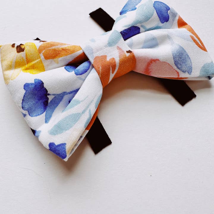 Walking Paws Boutique - Venta al por mayor Pajarita - Perros - pajaritas para perros con estampado floral en tonos pastel, lazo para primavera y verano6