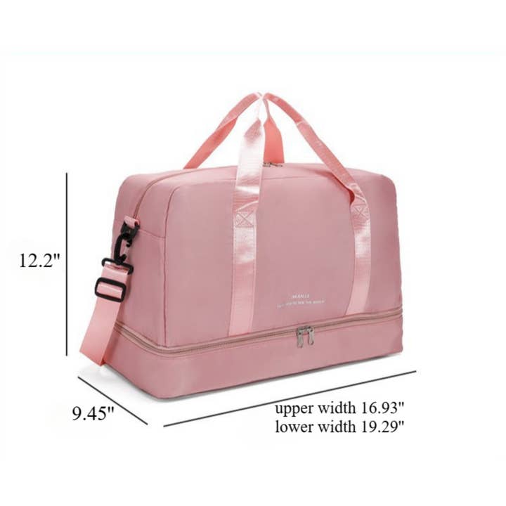 wandf - Wholesale Weekender Bag - Women's - Travel Bag with Shoe Compartment - Waterproof Yoga Gym Bag20