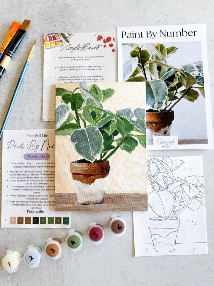 Peinture par numéros mini nature morte végétale pour la vente par Frederick Made