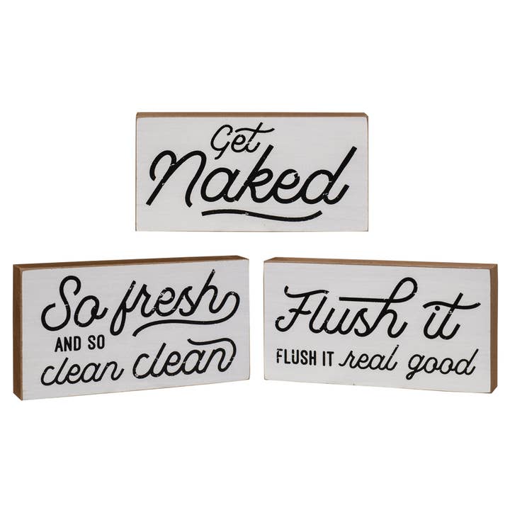 Get Naked Wood Block, 3 Assorted for wholesale by Col House Designs