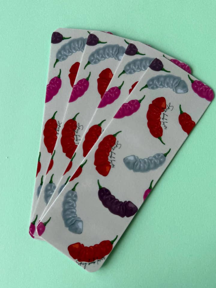 Spicy Chili Pepper Bookmark –Funny Adult Romance Reader Gift for wholesale by Press & Print Co