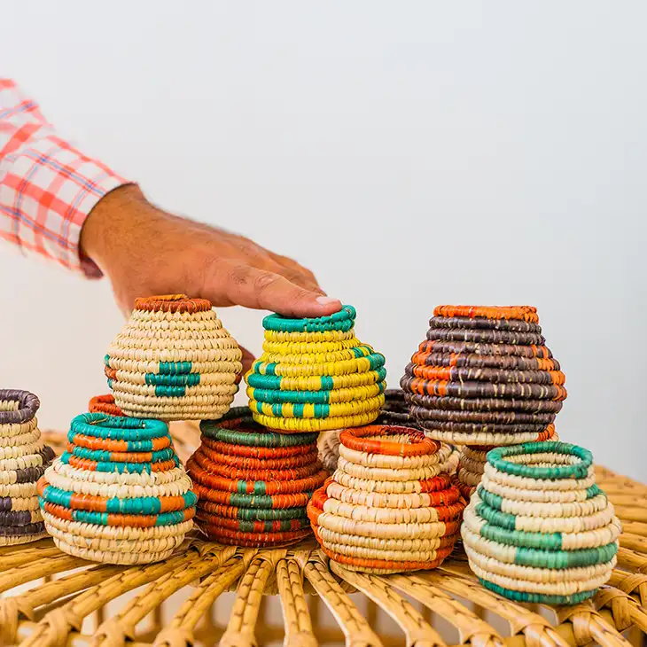 Waasiwolves - Wholesale Decorative Plate/Dish/Bowl - Package of 12 Miniature Papago Baskets2