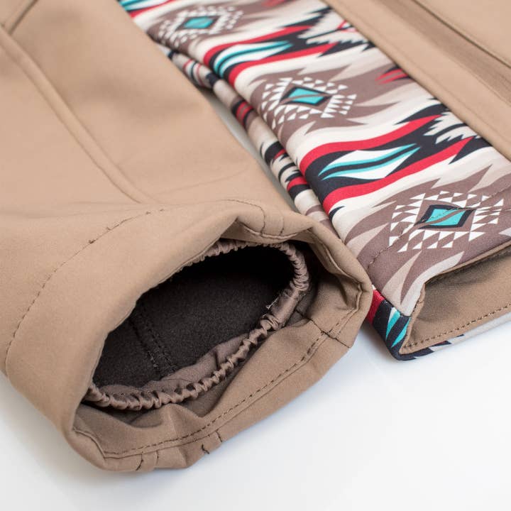 Rodeo Clothing - Wholesale Jacket - Women's - Women's Softshell Aztec Print Fleece-Lined Jackets4