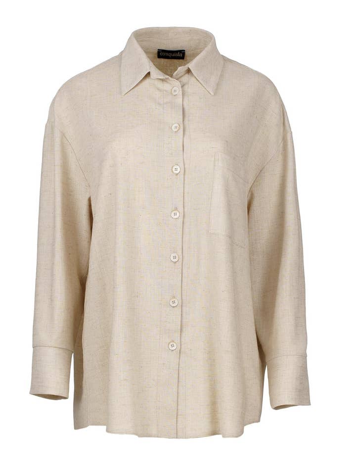 Chemise à motif de poche en sable pour la vente par conquista